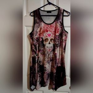 Very cute sugar skull sleeveless dress